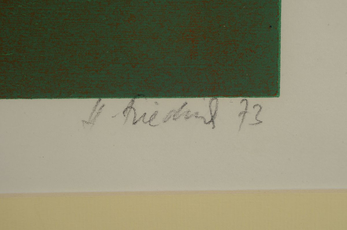 Detail a: Heinz Friedrich, 1924-2018 Schwetzingen, Studium an der Akademie Karlsruhe bei Schnarrenberger und Laible, sowie an der Sommerakademie Salzburg bei ...