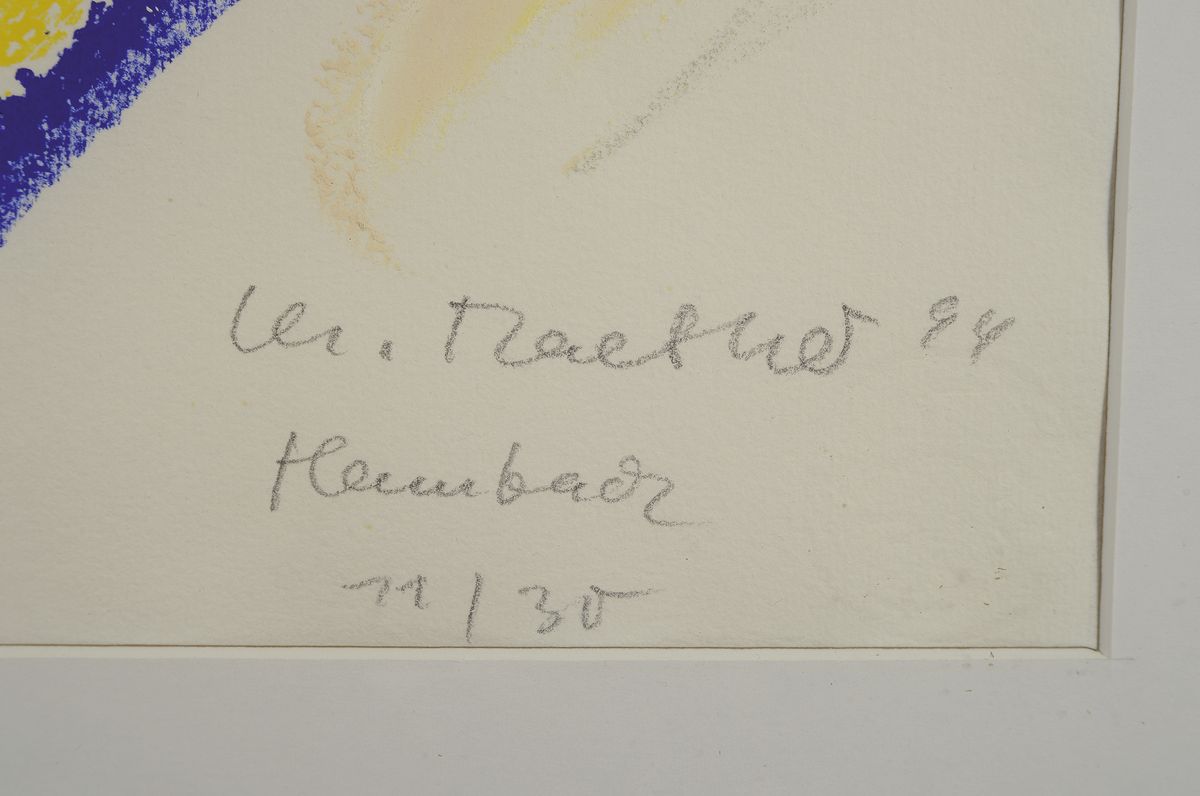Detail a: Christiane Maether, geb. 1941 Berlin, lebt und arbeitet in Neustadt/Wstr., vielfach ausgezeichnet und ausgestellt, hier: Frauenakt, Serigraphie, mit ...