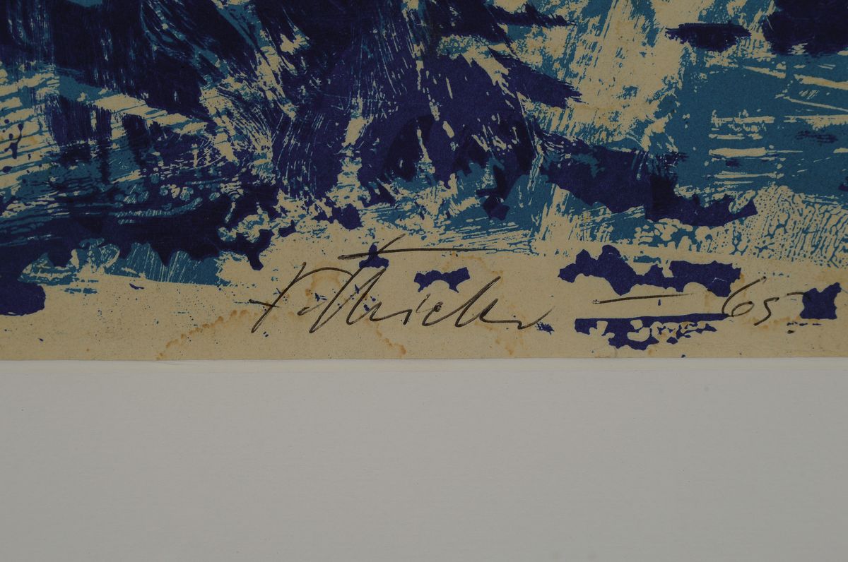 Detail a: Fred Thieler, 1916 Königsberg-1999 Berlin, Studium an der Akademie München bei Karl Caspar, Mitglied der Gruppe ZEN 49, erhielt u.a. den ...