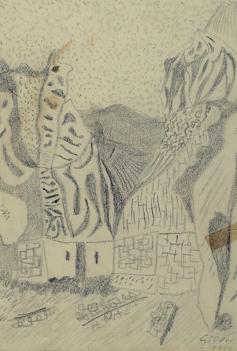 Werner Gilles, 1894 Rheydt-1961 Essen, Bauhaus Schüler von Lyonel Feininger, in der NS-Diktatur verfemt, ab 1951 im Sommer auf Ischia, hier: ...