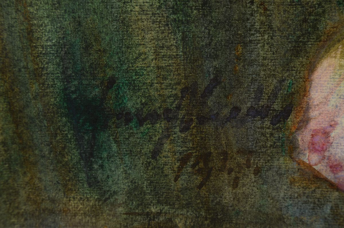 Detail a: Franz Huth, 1876 Pößneck - 1970 Weimar, Ausbildung u. Wirken als Porzellan- u. Glasmaler, nach frühem Wirken in der Aquarellmalerei ab 1922 vor ...
