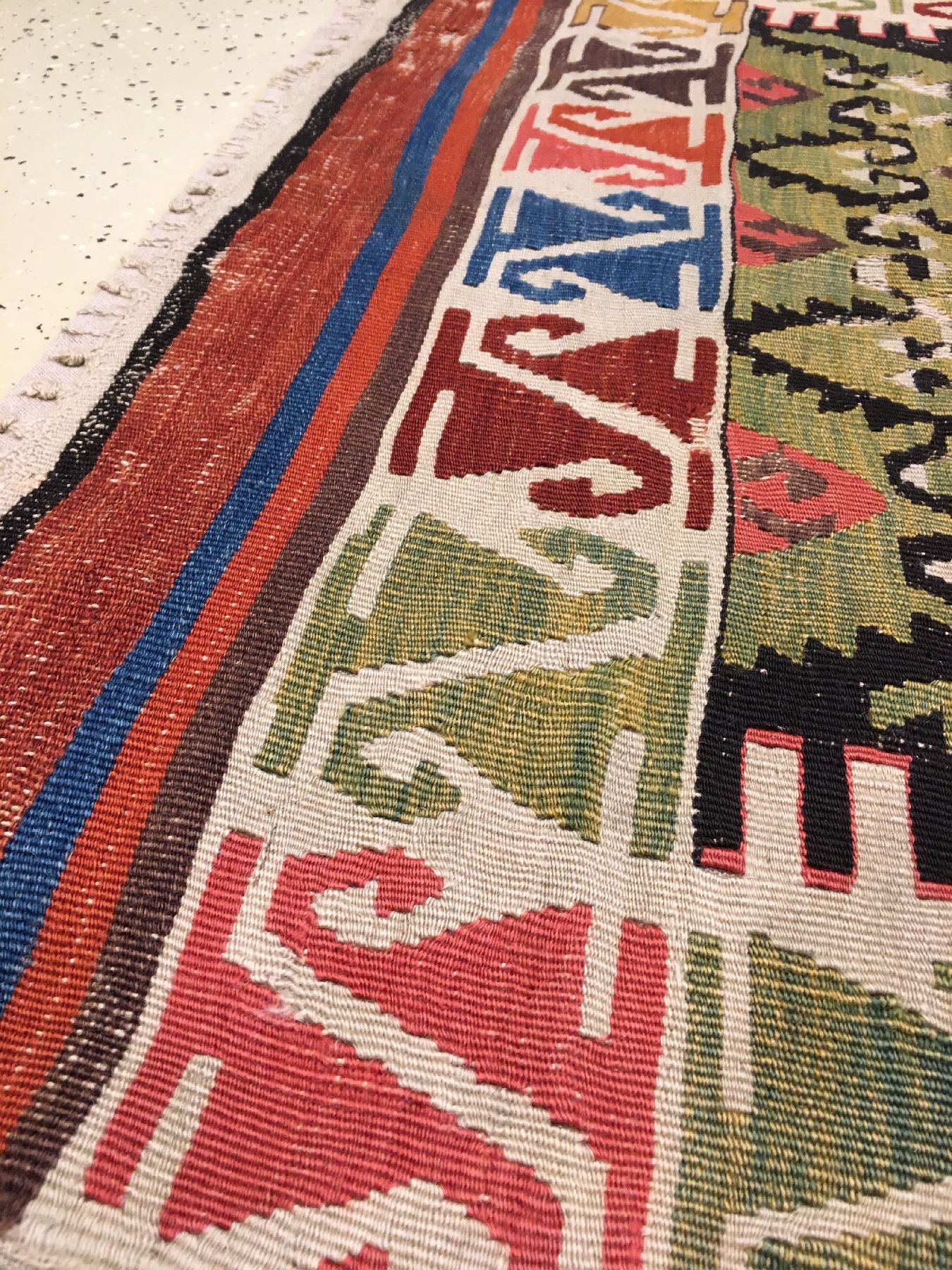 Detail f: Früher Konya "Kelim" antik, Zentralanatolien, Mitte 19.Jhd., Wolle gewebt auf Wolle. Kleinformatiger Kelim aus der Konya Region mit ...