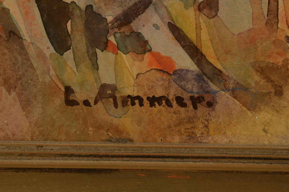 Detail a: Lina Ammer, 1871 Landau-1935 Regensburg, Studium an der Kunstgewerbeschule München bei Stelzner, zahlreiche Städtbilder oberpfälzischer Städte ...