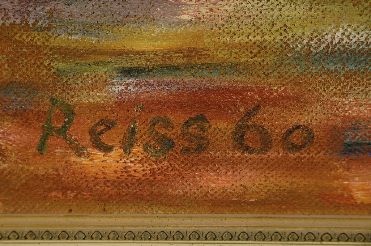 Detail a: Heinz Reiss, 1923 - 2012 Haßloch, Schüler von Philipp Steinmetz, Mitglied der Künstlergruppe worbs, hier: Stillleben, Öl/Malkarton, signiert, und ...