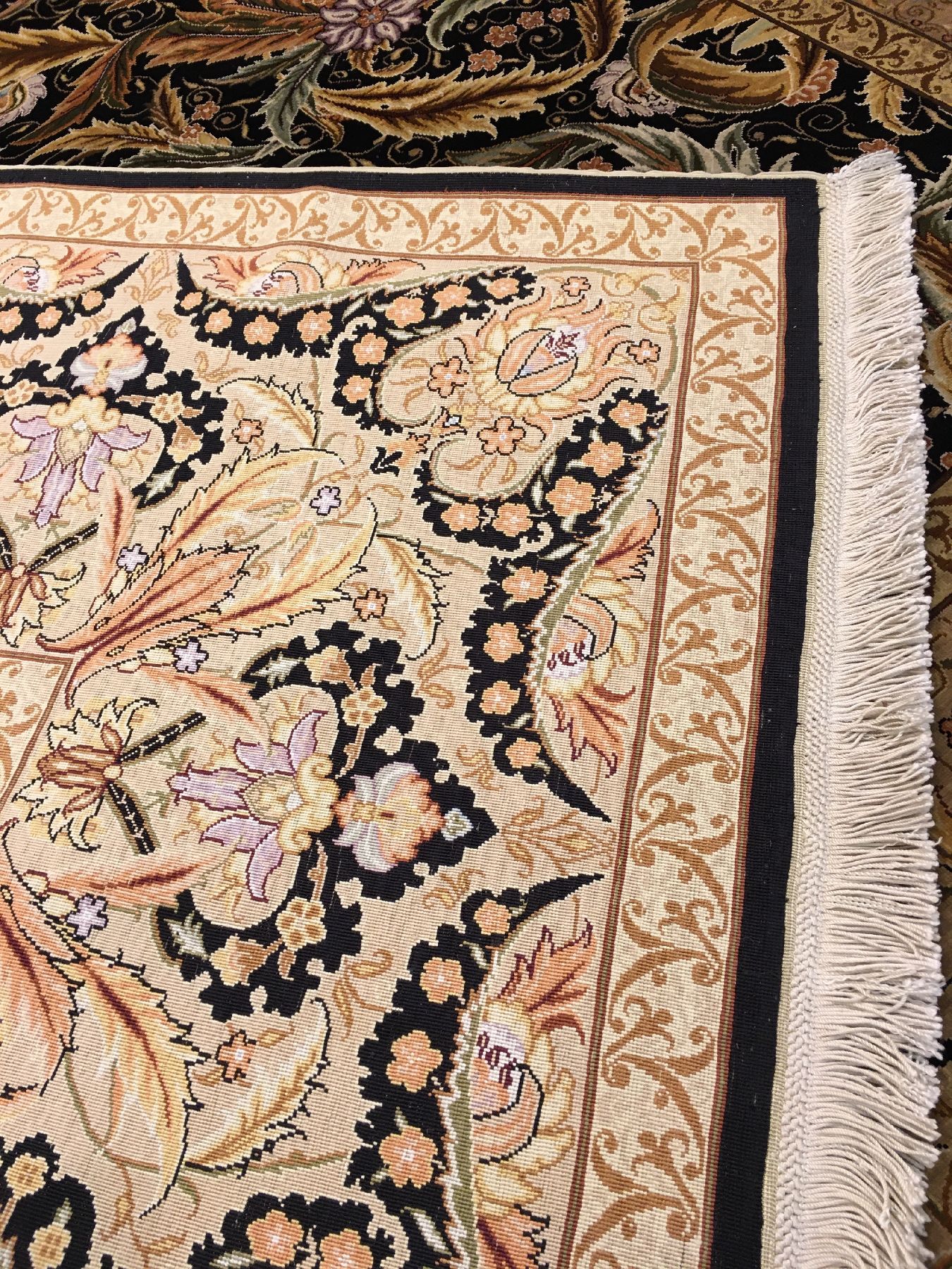 Detail h: Feiner Seiden Hereke "Cinar" alt, Türkei, um 1970, reine Naturseide. Hochdekorativer Seiden Hereke aus den berühmten Meisterwerkstätten ...