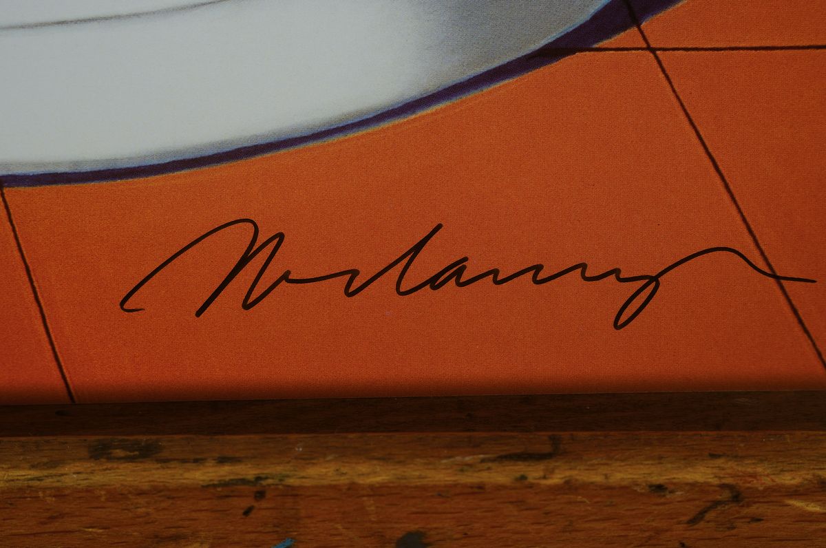 Detail c: Mel Ramos, 1935 - 2018, Offset, Gefälligkeitssignatur/handsigniert, White Lion, Bologna, ca. 68 x 48 cm