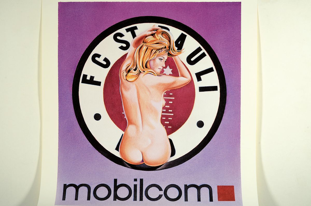 Detail k: Mel Ramos, geb. 1935, Mobilcom, - St.Pauli II 2003, Farboffset auf Velin, handsigniert und num. 12/400, ca. 56.6 x 45.3 cm