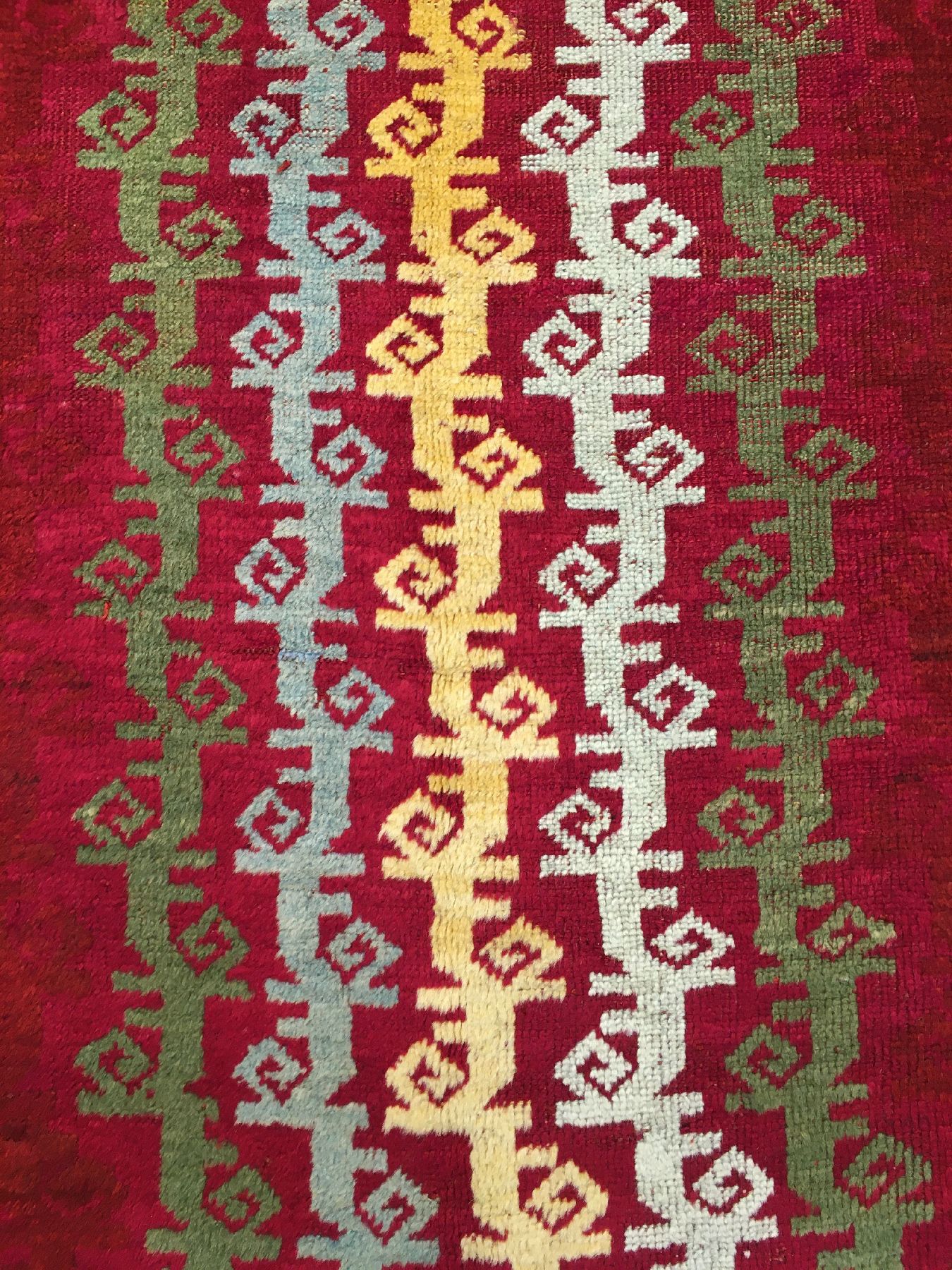 Detail e: Seltene Kirsehir "Galerie" antik, Zentralanatolien, 19.Jhd., Wolle geknüpft auf Wolle. Hochdekorative Galerie aus Zentralanatolien mit ...