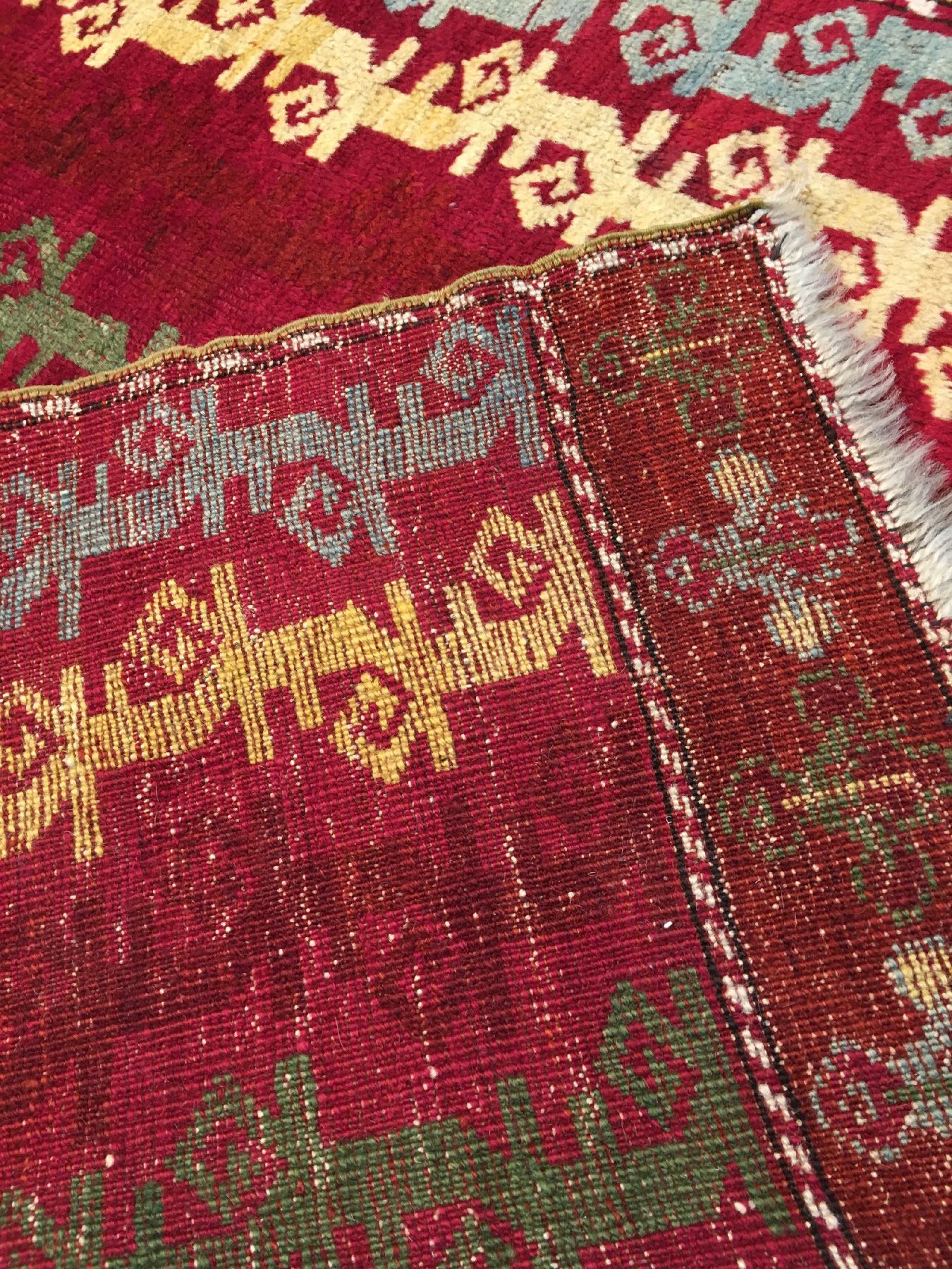 Detail h: Seltene Kirsehir "Galerie" antik, Zentralanatolien, 19.Jhd., Wolle geknüpft auf Wolle. Hochdekorative Galerie aus Zentralanatolien mit ...
