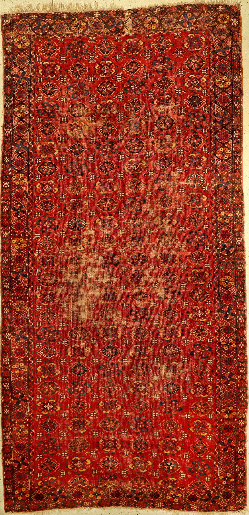Früher feiner Beschir "Hauptteppich" antik (Mina-Khani), Turkmenistan Amu-Darja, 1.Hälfte 19.Jhd., Wolle geknüpft auf Wolle. Seltener ...