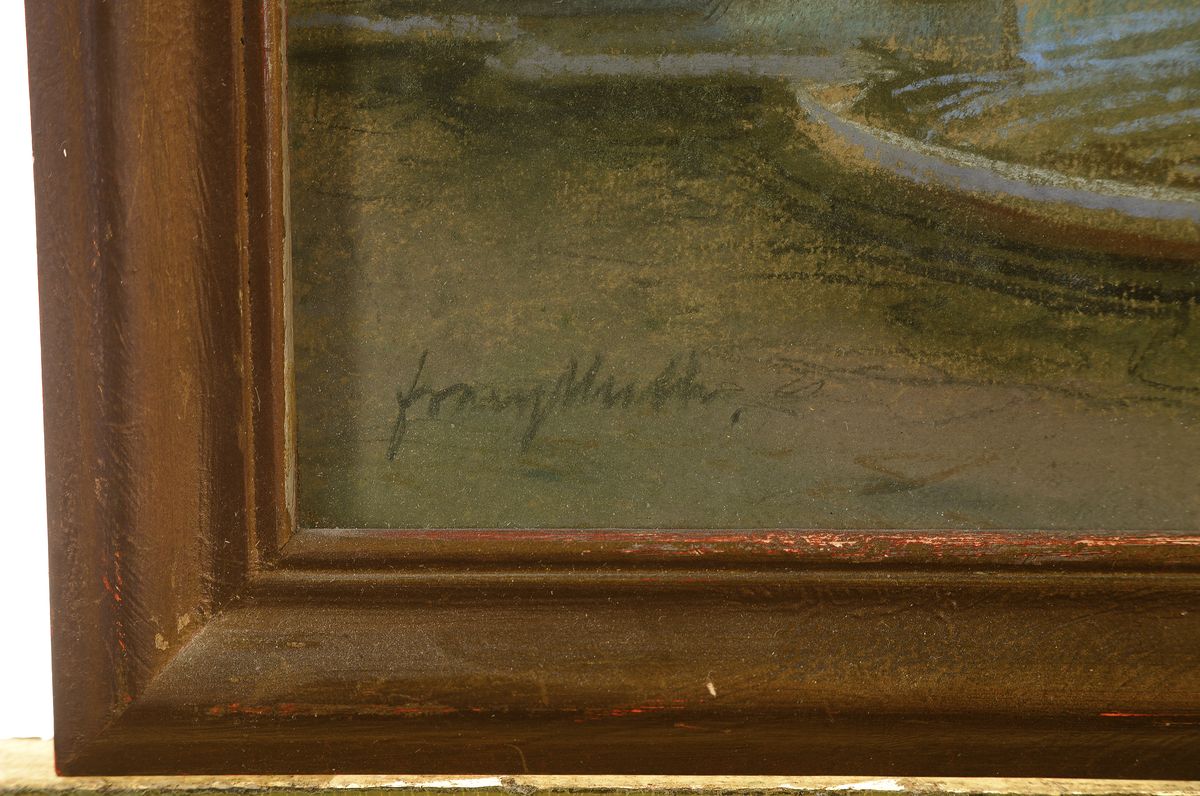 Detail a: Franz Huth, 1876 Pößneck - 1970 Weimar, Ausbildung u. Wirken als Porzellan- u. Glasmaler, nach frühem Wirken in der Aquarellmalerei ab 1922 vor ...