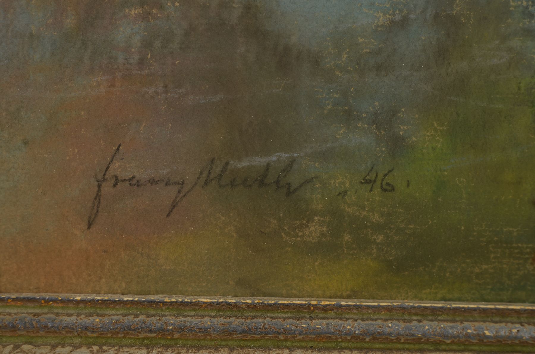 Detail a: Franz Huth, 1876 Pößneck - 1970 Weimar, Ausbildung u. Wirken als Porzellan- u. Glasmaler, nach frühem Wirken in der Aquarellmalerei ab 1922 vor ...