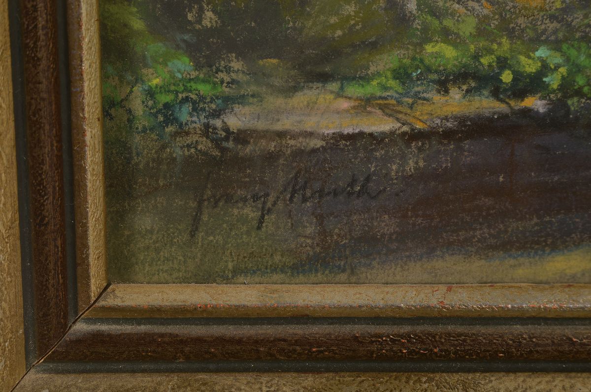 Detail a: Franz Huth, 1876 Pößneck - 1970 Weimar, Ausbildung u. Wirken als Porzellan- u. Glasmaler, nach frühem Wirken in der Aquarellmalerei ab 1922 vor ...