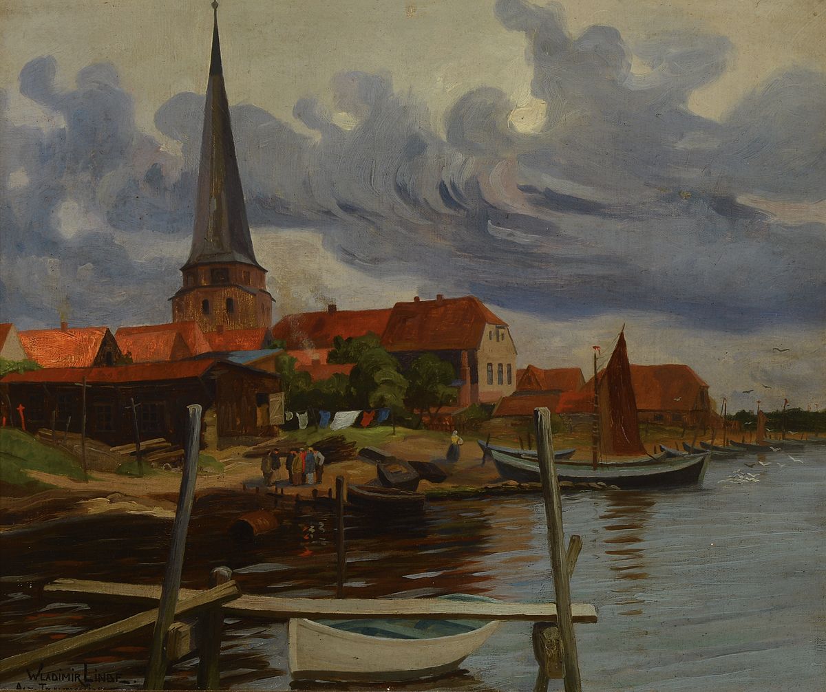 Wladimir Linde, 1862 Riga - 1940, Maler und Restaurator, ab 1900 in Hamburg und München tätig, vor allem Landschaften der Lüneburger Heide und ...