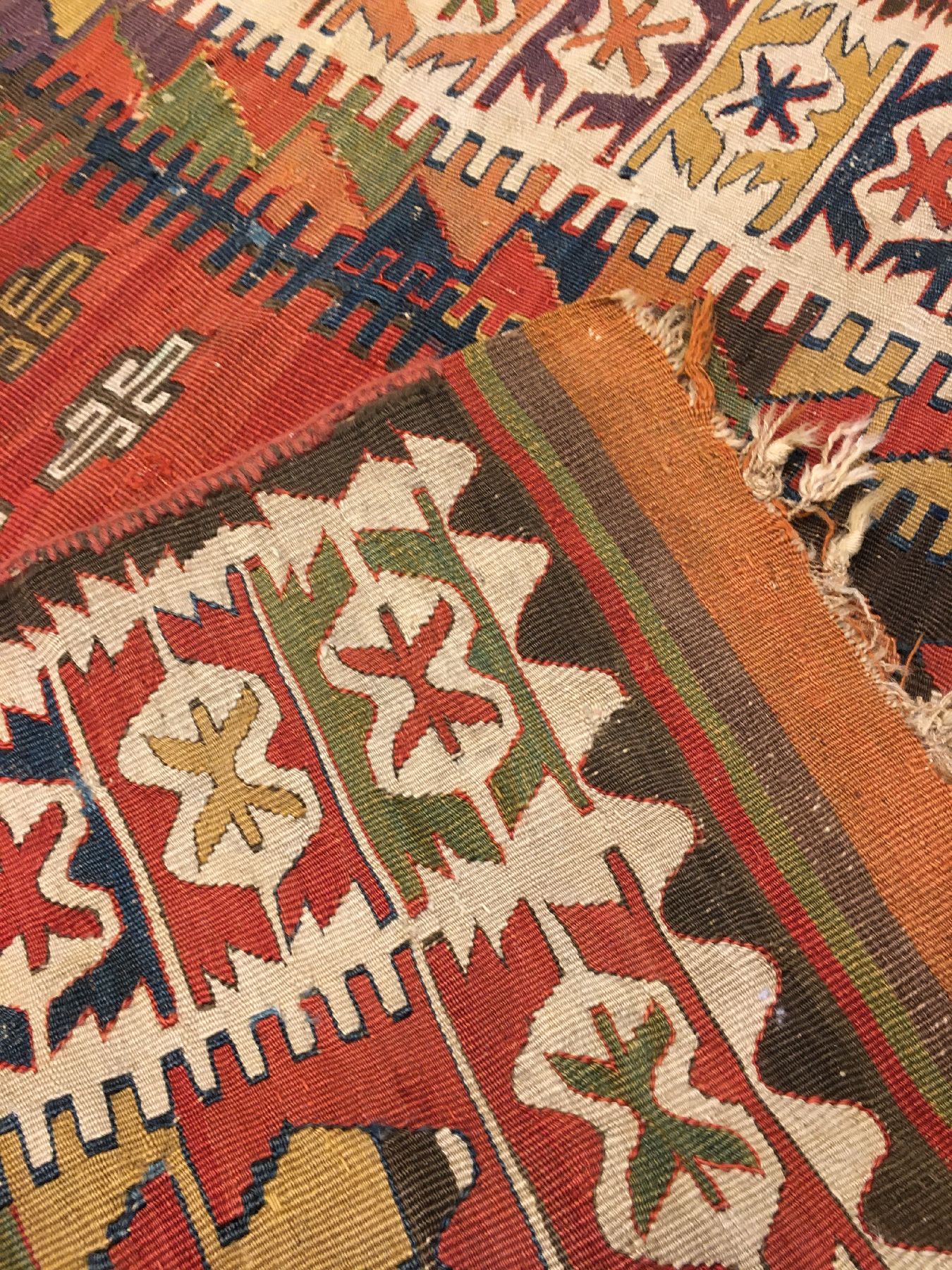 Detail h: Seltener Konya "Gebetskelim" antik (Publiziert), Zentralanatolien, Mitte 19.Jhd., Wolle gewebt auf Wolle. Publizierter Gebetskelim aus ...