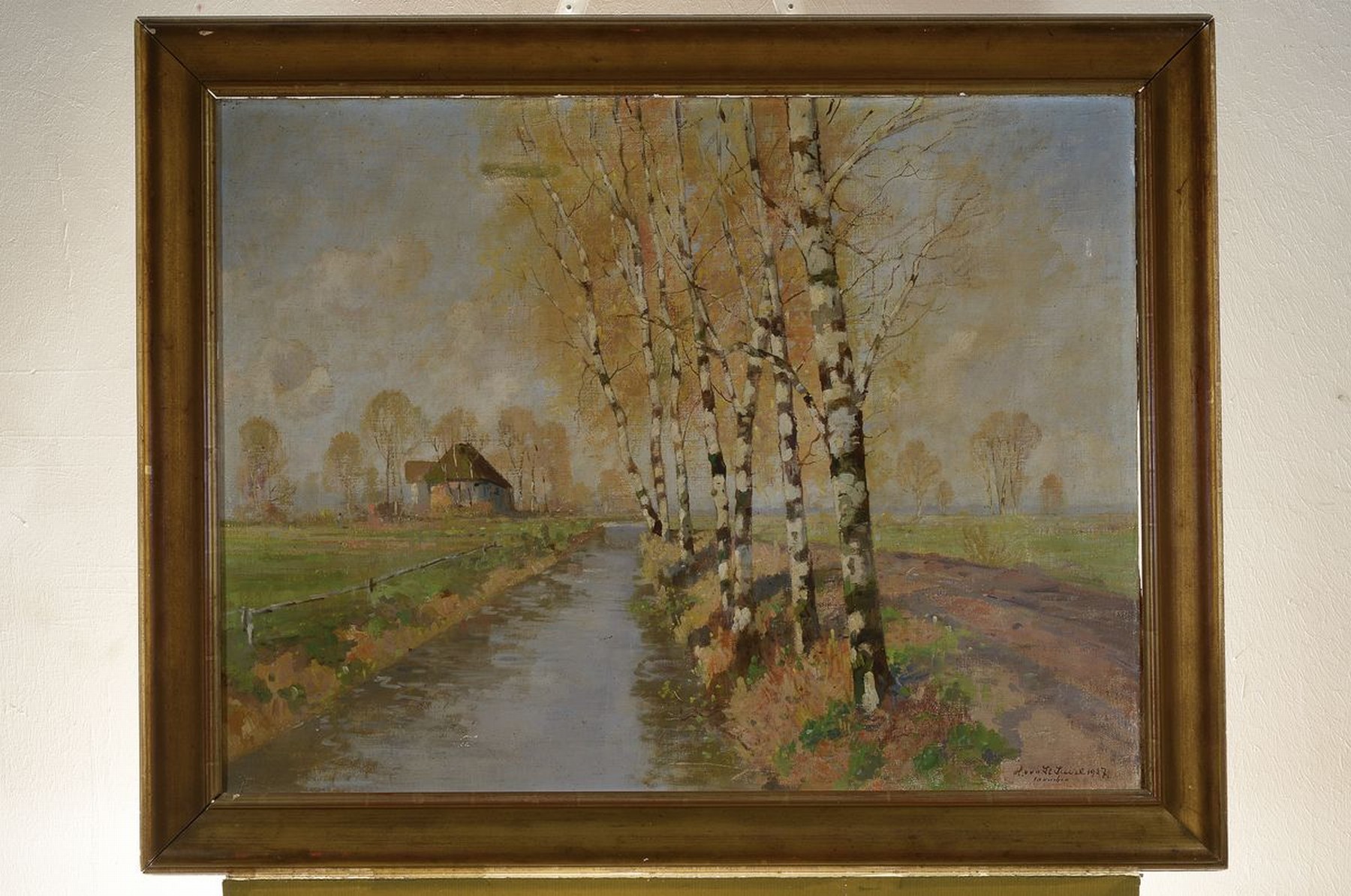 Detail k: Hermann von Le Suire, 1861 Ansbach- 1933 Unterwössen, war ein deutscher Landschaftsmaler, verschiedene Ausstellungen im Münchener Glaspalast, ...