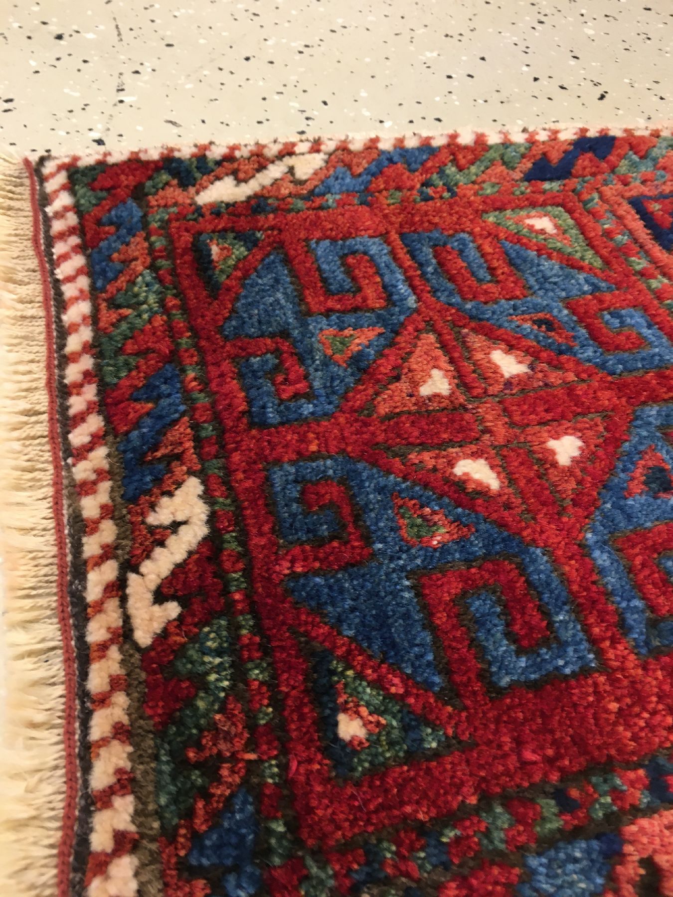 Detail d: Konya "Yastik" antik, Zentralanatolien, um 1900, Wolle geknüpft auf Wolle. Kleiner zentralanatolischer Yastik mit ursprünglicher ...