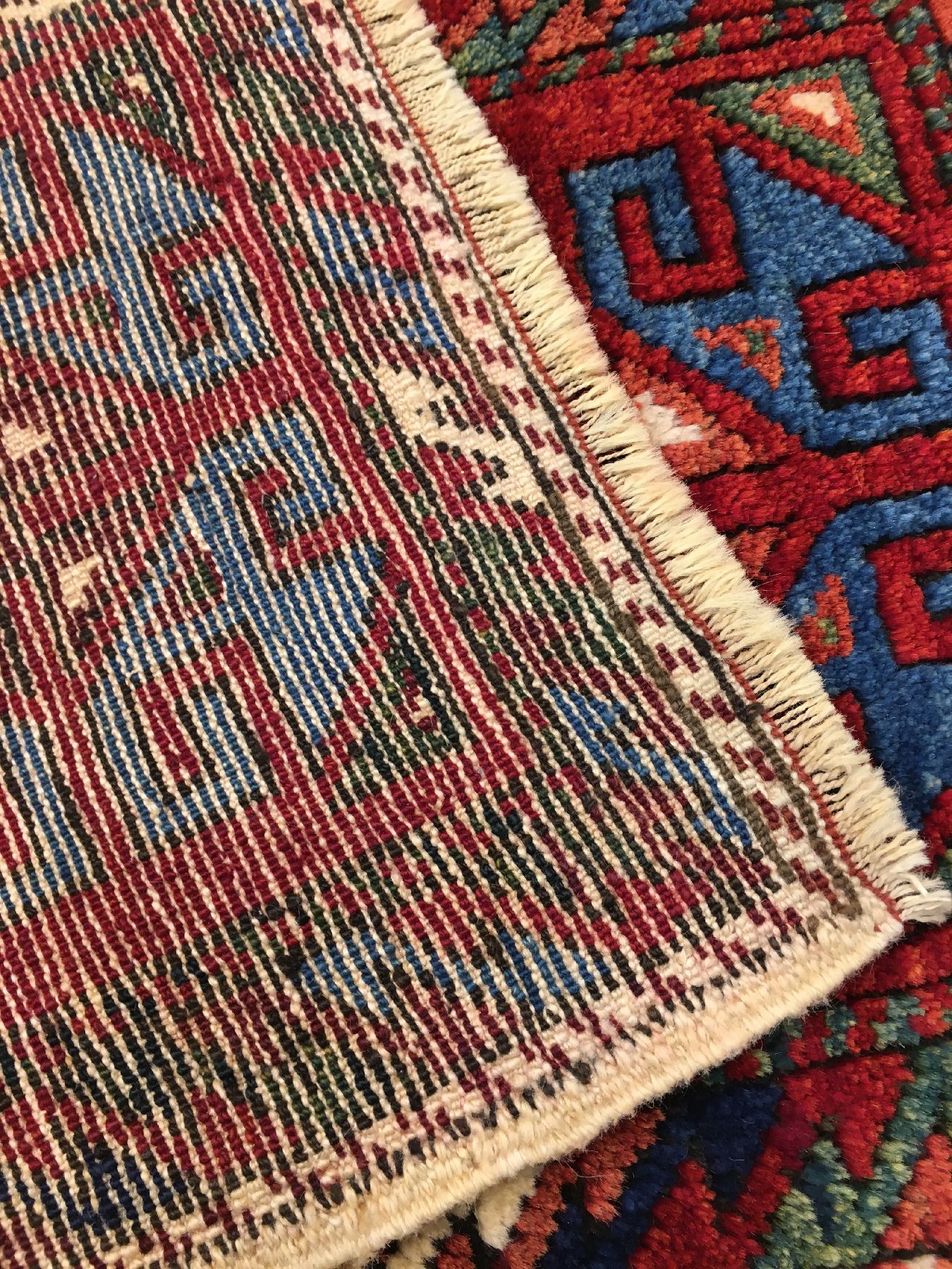 Detail e: Konya "Yastik" antik, Zentralanatolien, um 1900, Wolle geknüpft auf Wolle. Kleiner zentralanatolischer Yastik mit ursprünglicher ...