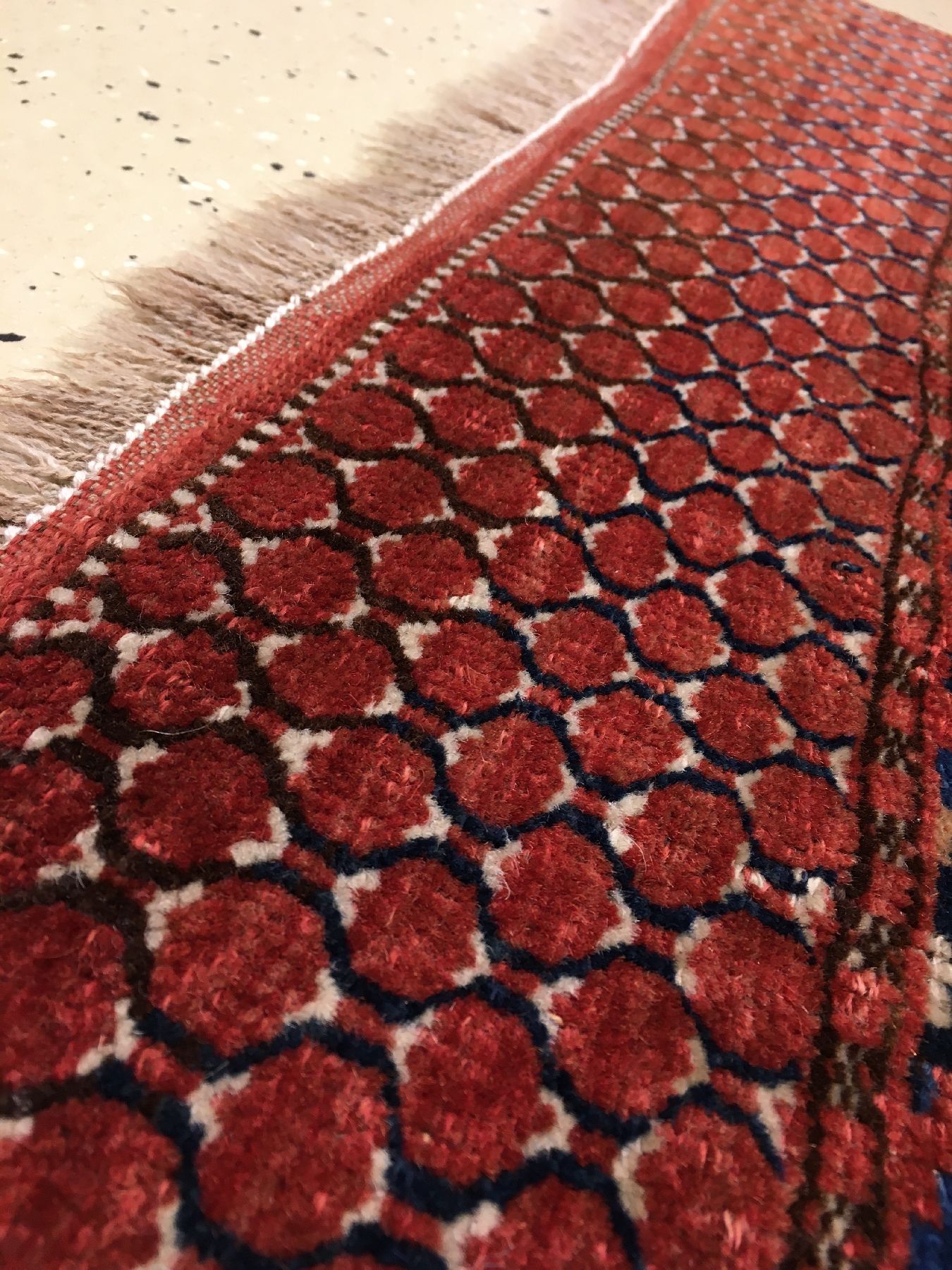 Detail g: Feiner Göklan antik, Nordostpersien Gurgan, 19.Jhd., Wolle geknüpft auf Wolle. Fein geknüpfte Zeremonial-Sitzunterlage der Göklan-Turkmenen mit ...