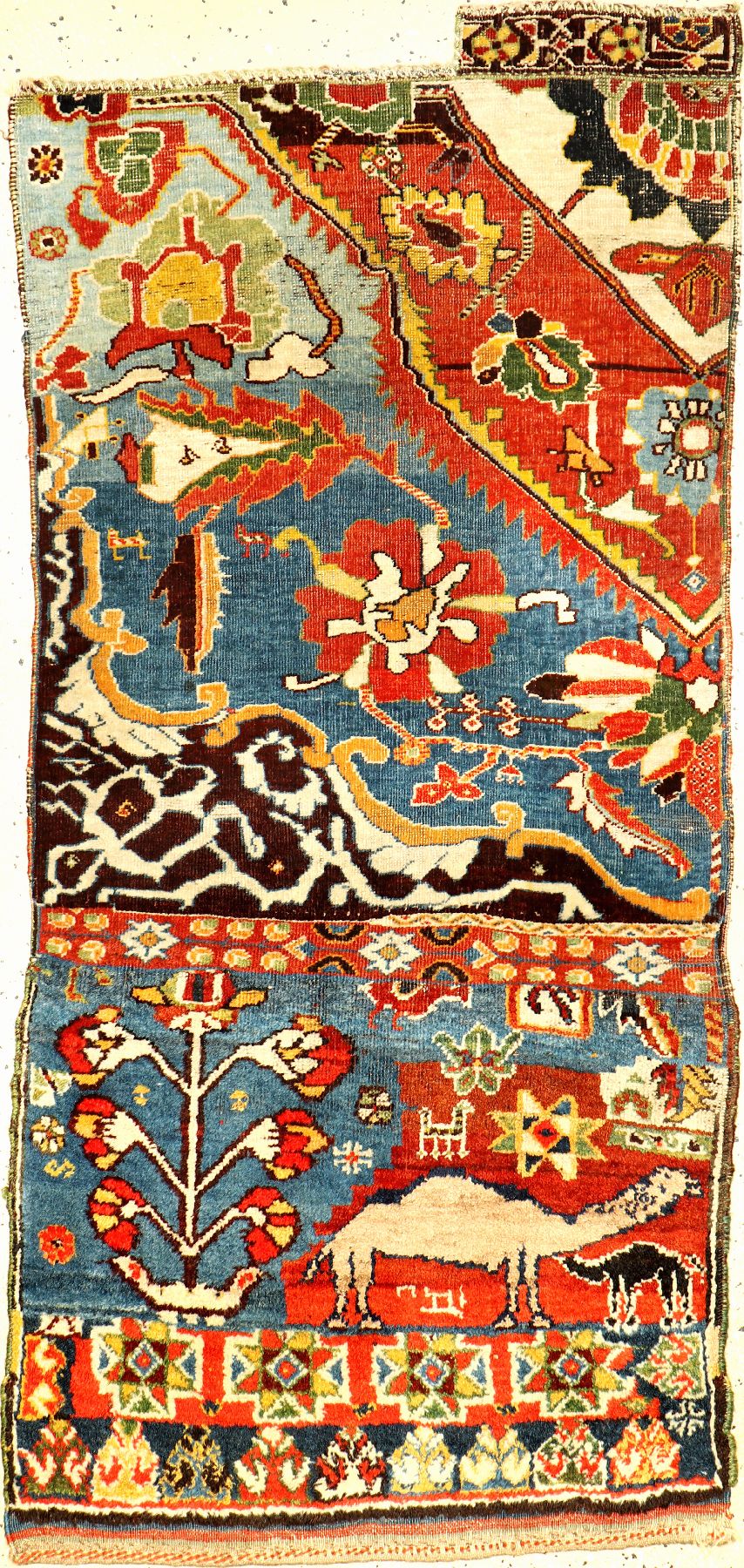 Seltene Gaschgai "Gaschguli-Stamm" Wagireh antik (Mit Kamel Motiven), Südwestpersien Fars-Gebiet, Ende 19.Jhd., Wolle mit Kamelwolle ...