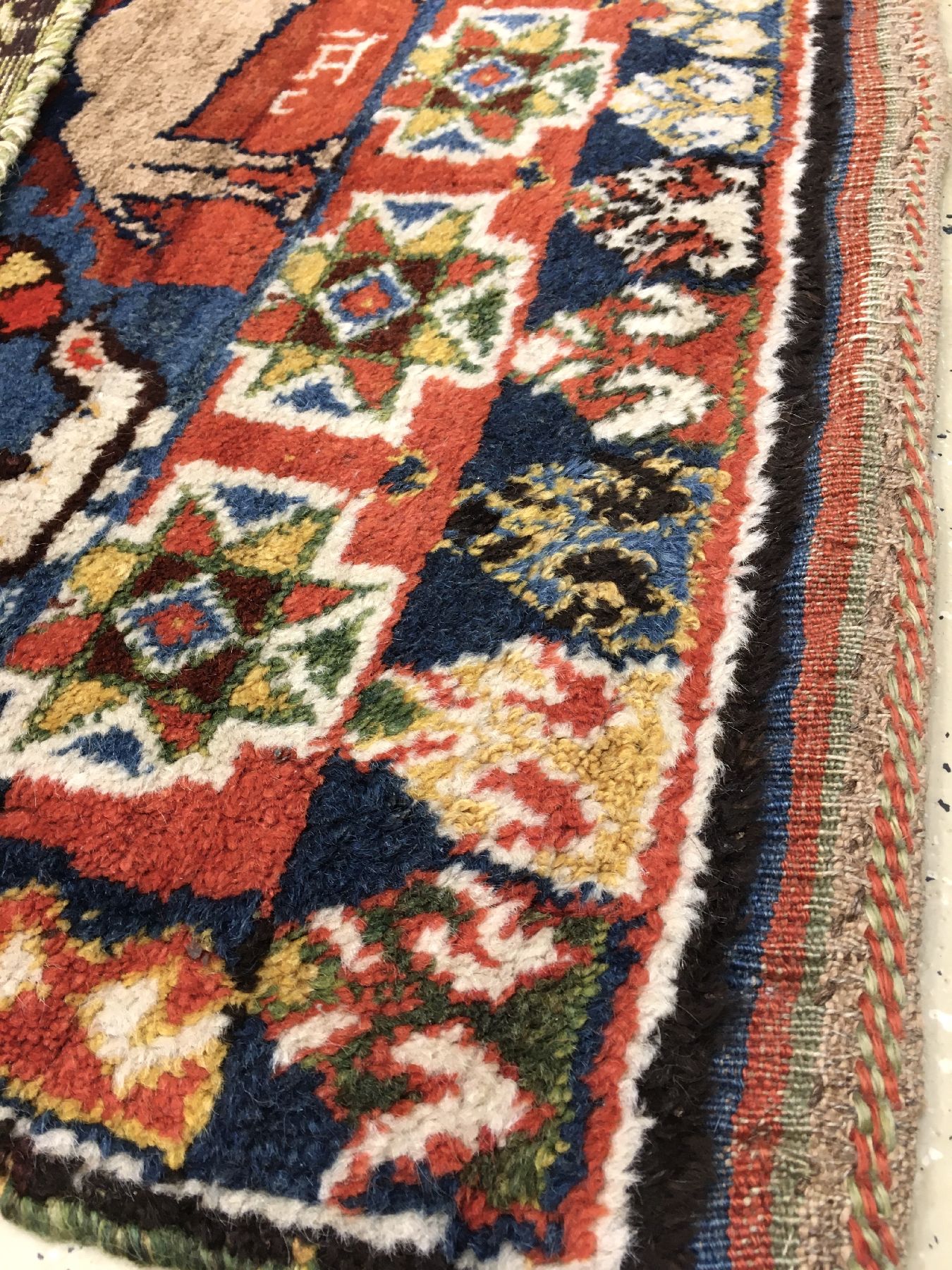 Detail g: Seltene Gaschgai "Gaschguli-Stamm" Wagireh antik (Mit Kamel Motiven), Südwestpersien Fars-Gebiet, Ende 19.Jhd., Wolle mit Kamelwolle ...