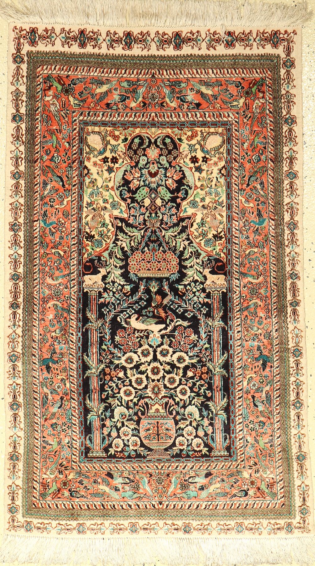 China Seide fein, China, ca. 30 Jahre, ca. 122 x 76 cm, reine Seide, EHZ: 2