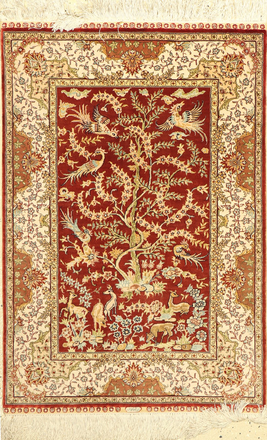 China Seide, China, ca. 30 Jahre, Naturseide, ca. 93 x 63 cm, EHZ: 2