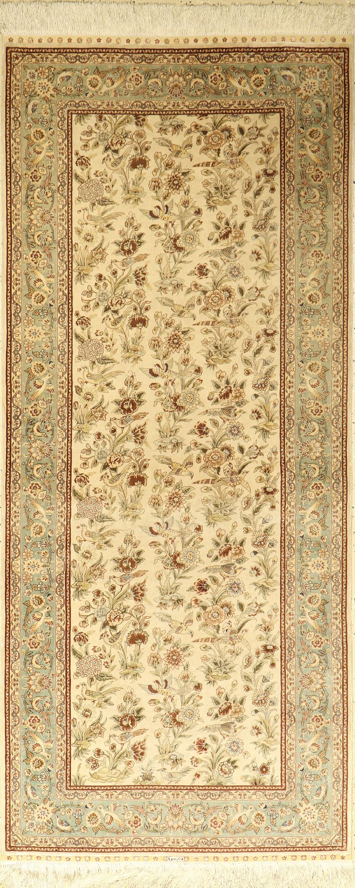 China Seide, ca. 30 Jahre, Naturseide, ca. 185 x 80 cm, EHZ: 2(verblasst)