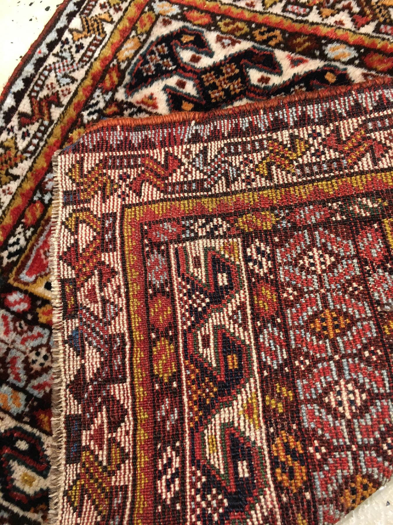Detail g: Feine Gaschgai "Taschenfront" antik, Südwestpersien Fars-Region, 2 Hälfte 19.Jhd., Wolle geknüpft auf Wolle. Seltene Taschenfront der ...