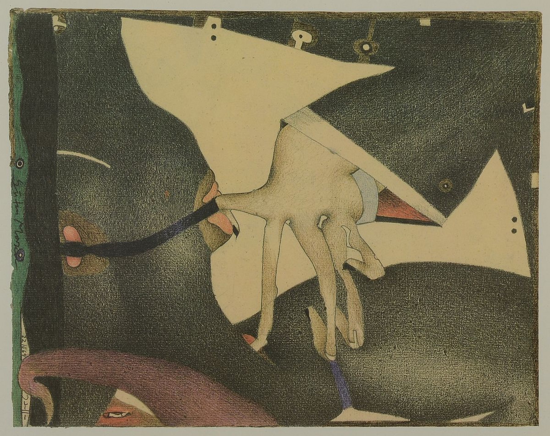 Horst Janssen, 1929 Hamburg-1995, Guten Morgen, Farboffsetlithographie von 1969, in der Darstellung signiert, betitelt und datiert 22.10.69, Ed. ...