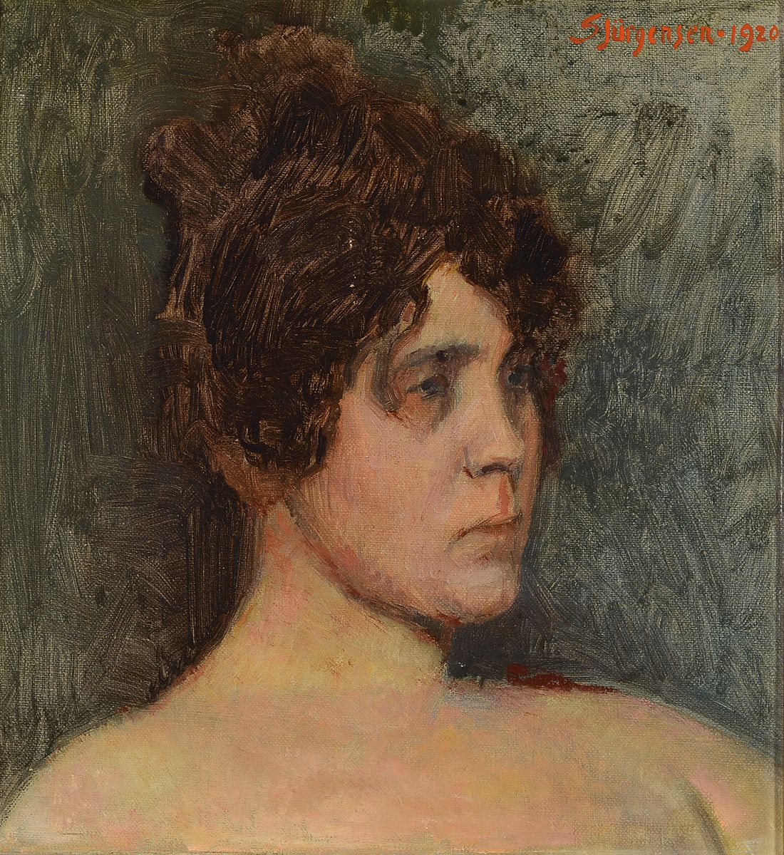 Sophus Michael Jürgensen, 1873 Roskilde- 1958 Kopenhagen, Studium von 1893-1898 Akademie Kopenhagen bei Otto Bache, Franz Hennigsen, F. Vermehren, ...