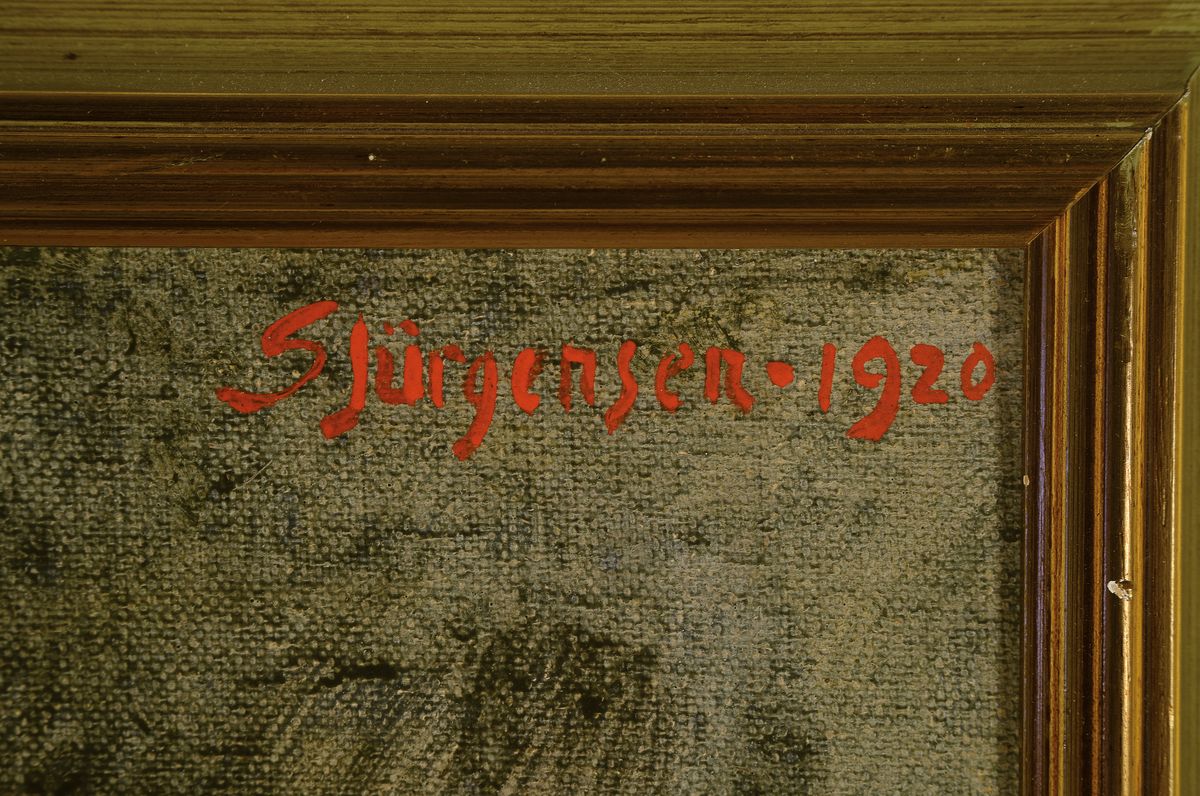 Detail a: Sophus Michael Jürgensen, 1873 Roskilde- 1958 Kopenhagen, Studium von 1893-1898 Akademie Kopenhagen bei Otto Bache, Franz Hennigsen, F. Vermehren, ...