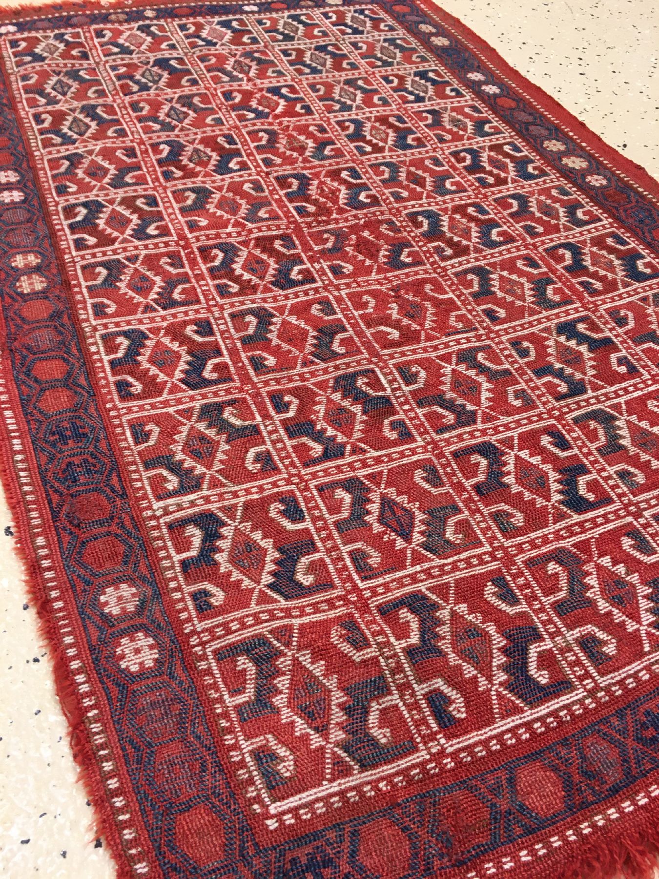 Detail b: Zili Yastik "Flachgewebe" antik (Mit Metallbrokat), Nordwestanatolien Bergama- Region, 19.Jhd., Wolle mit Metall-Highlights gewebt auf ...