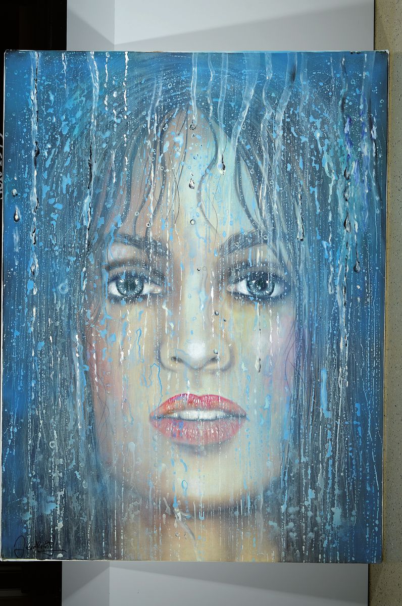 Detail k: Doris Zeidlewitz, geb. 1959, Studium am Städel in Frankreich und an der Hochschule für Gestaltung Offenbach, hier: "Die Regenmacherin", ...