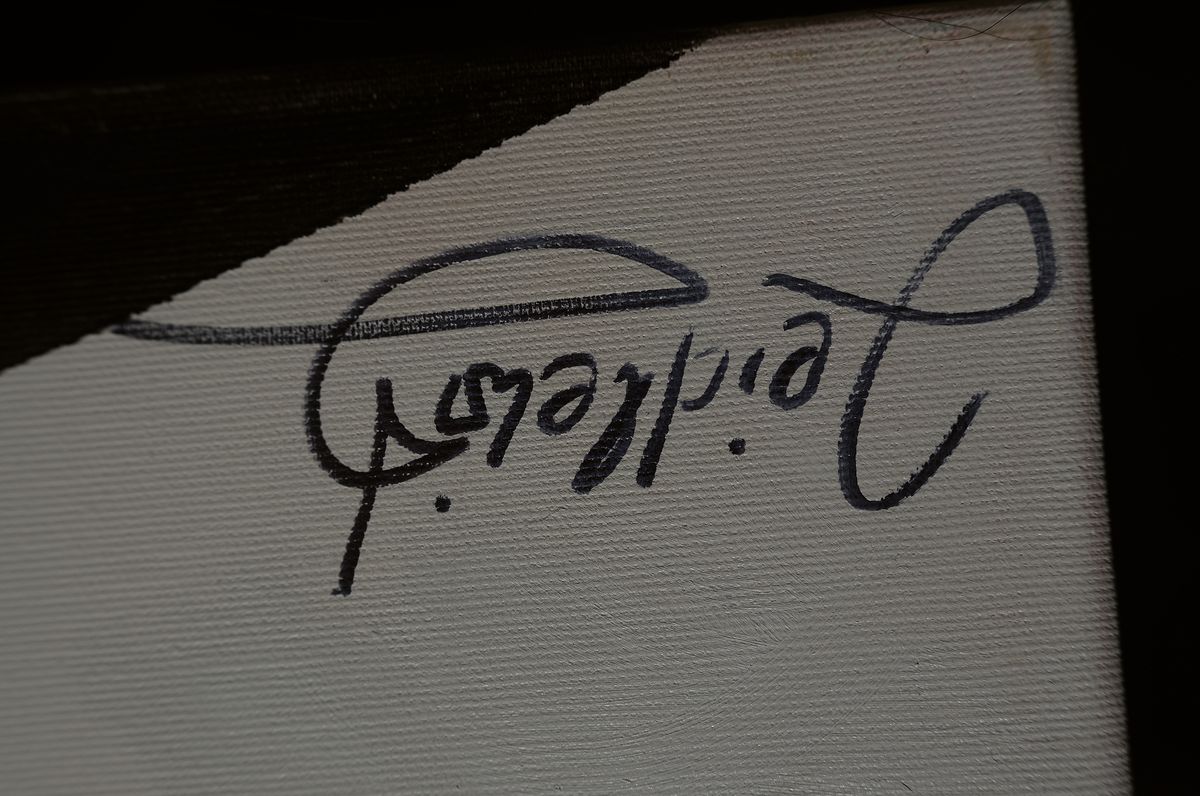 Detail a: Doris Zeidlewitz, geb. 1959, Studium am Städel in Frankreich und an der Hochschule für Gestaltung Offenbach, hier: "Besetzt", Öl/Lwd, ...