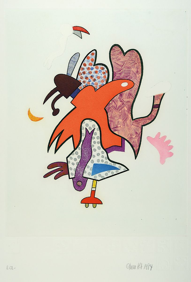 Detail f: Otmar Alt, geb. 1940 Wernigerode, zwei Siebdrucke, handsigniert, einmal e.a. ca. 74 x 54 cm und einmal ca. 30 x 22 cm