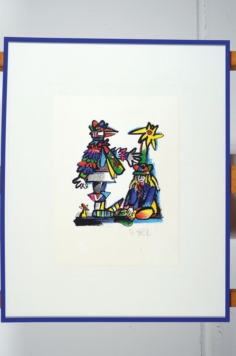Detail k: Otmar Alt, geb. 1940 Wernigerode, zwei Siebdrucke, handsigniert, einmal e.a. ca. 74 x 54 cm und einmal ca. 30 x 22 cm