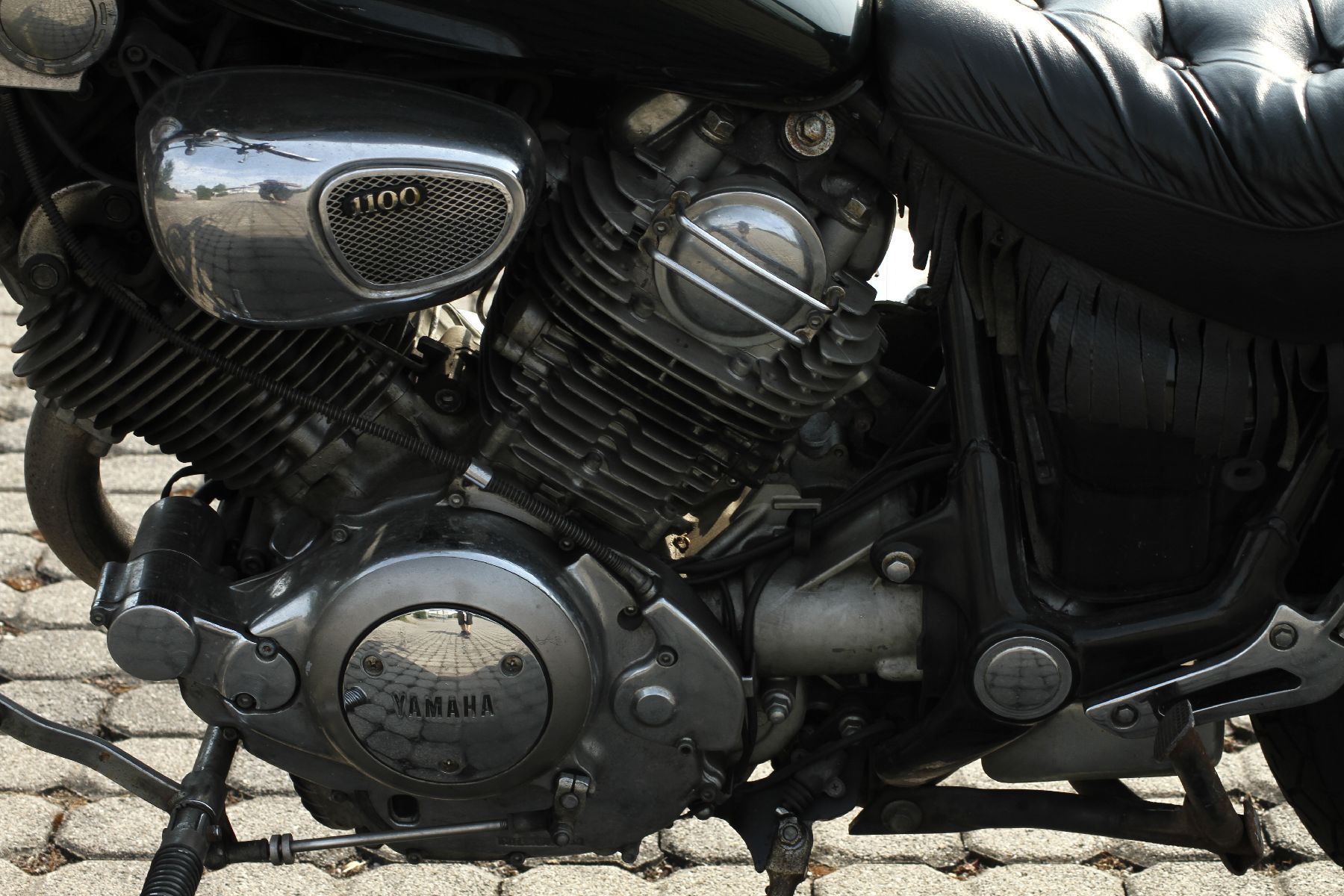 Detail i: Yamaha Virago 1100, EZ/1992, Fahrgestellnr.: 3LP013266, 2. Hand, Laufleistung 32.440 km abgelesen, HU 06/2022, 62 PS, schwarz mit Sonderlackierung, ...