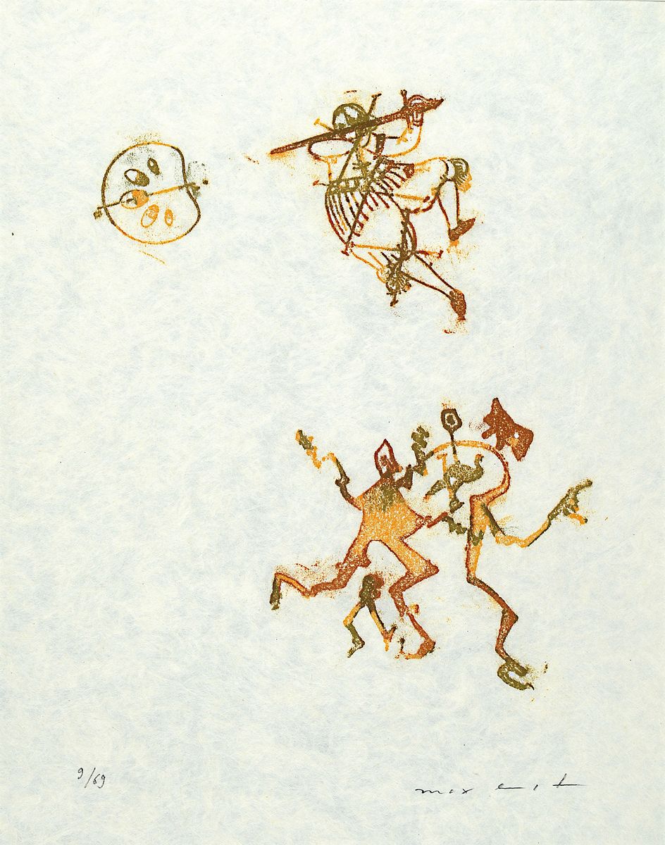 Max Ernst 1893 - 1983, Farblithografie auf festem Japanbütten, handsigniert, num. 9/69, aus dem Jahre 1970 Blatt aus der Vorzugsausgabe der Suite ...