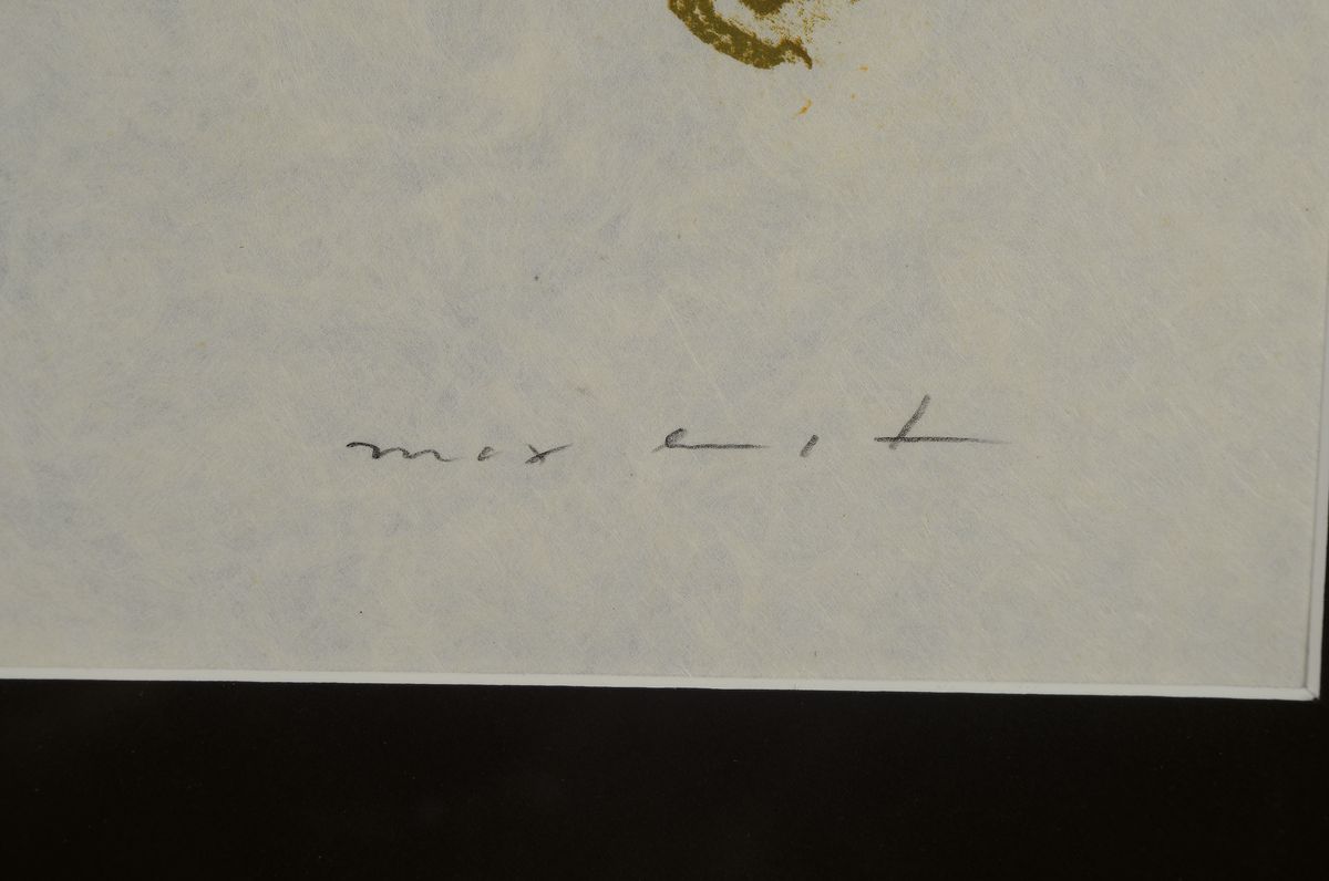 Detail a: Max Ernst 1893 - 1983, Farblithografie auf festem Japanbütten, handsigniert, num. 9/69, aus dem Jahre 1970 Blatt aus der Vorzugsausgabe der Suite ...