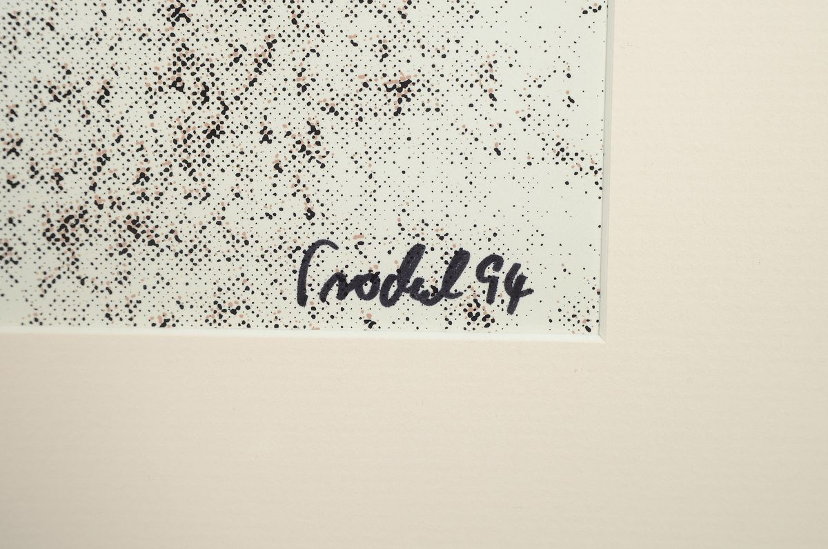 Detail a: Rosemarie Trockel, geb. 1952, Projekt Flagge zeigen, 1994, Siebdruck, num. 21/35, handsigniert und dat., 84 x 59.5 cm, Rahmen ca. 108 x 77 cm