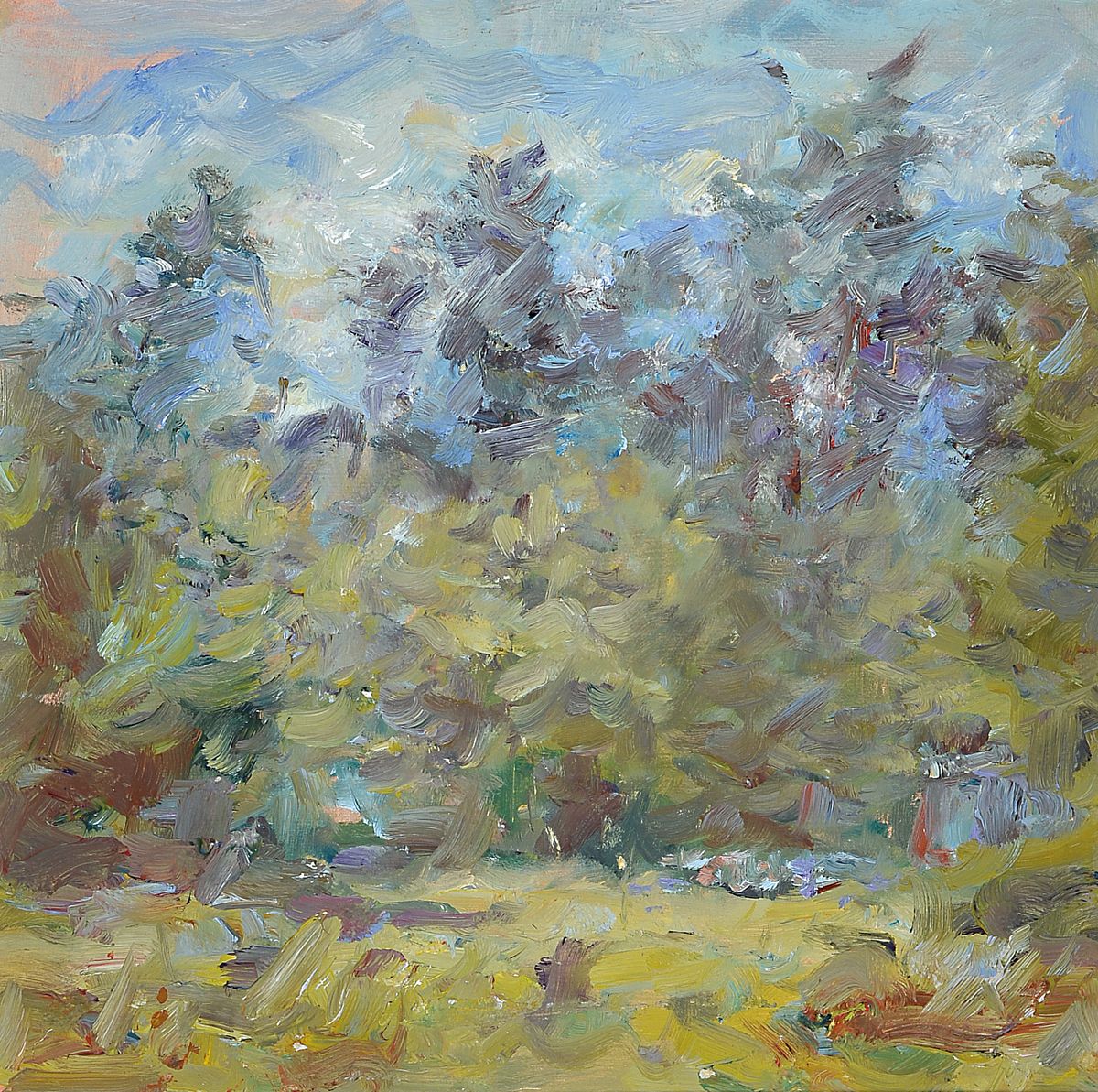 Albert Feser, 1901 - 1993, Ölgemälde, bekannter Hamburger impressionistischer Künstler, "aus Inga und Peters Garten", rückseitig ...