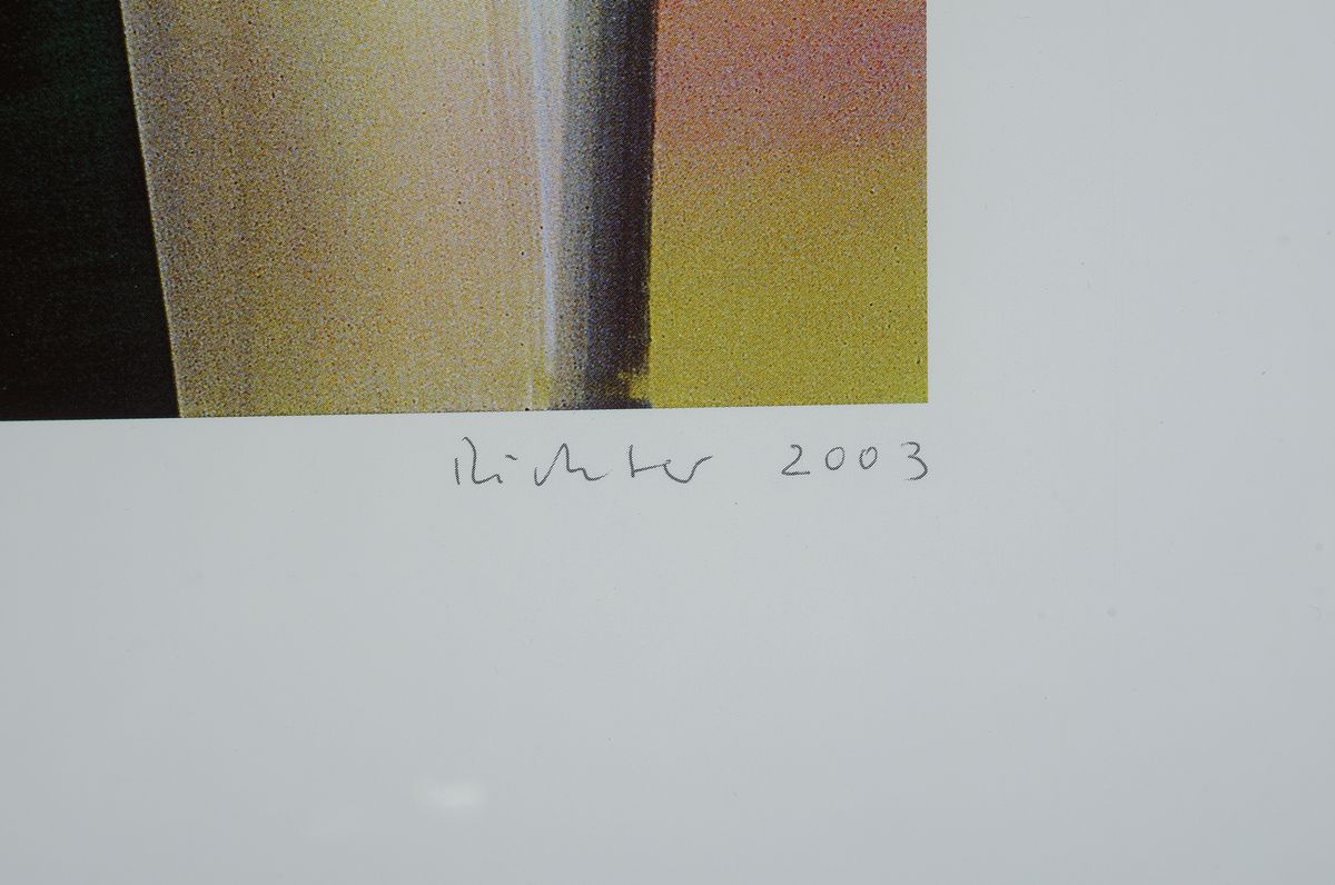 Detail a: Gerhard Richter, geb. 1932, Viktoria I, Farboffset auf Karton, Drucksignatur, Edition Achenbach Art Edition Düsseldorf, ca. 80 x 60 cm, unter Glas ...