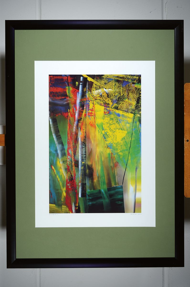 Detail k: Gerhard Richter, geb. 1932, Viktoria I, Farboffset auf Karton, Drucksignatur, Edition Achenbach Art Edition Düsseldorf, ca. 80 x 60 cm, unter Glas ...