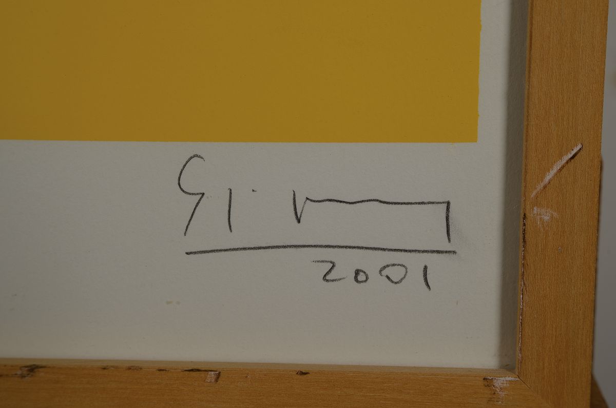 Detail a: Stefan Szczesny, geb. 1951, weiblicher Akt, Farblithographie, signiert und datiert 2001, nummeriert 72/100, unter Glas gerahmt, ca. 120x46cm/132x52cm