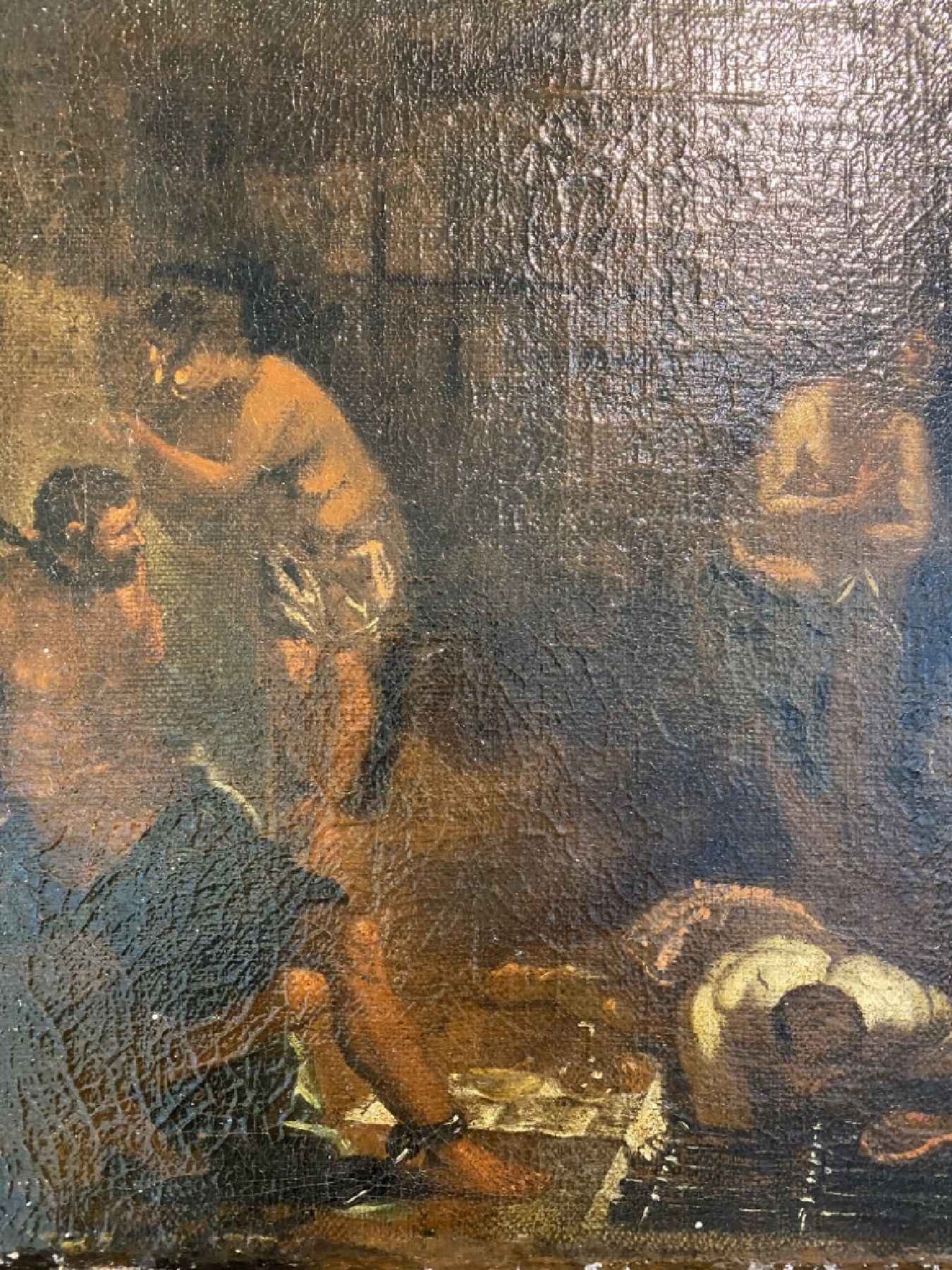 Detail g: Unbekannter Meister, Italien, um 1680, zwei Pendants aus der Apostelgeschichte Petris: Petrus bei den Kranken und Leidenden und Befreiung aus dem ...