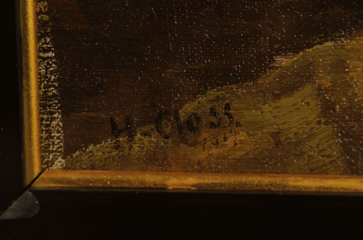 Detail a: Helene Closs, 1866 Stuttgart-1945 Ravensburg, Blumenstillleben in Vase, Öl/Lwd, links unten signiert, ca. 59x46cm/ 70x58cm, Rahmen