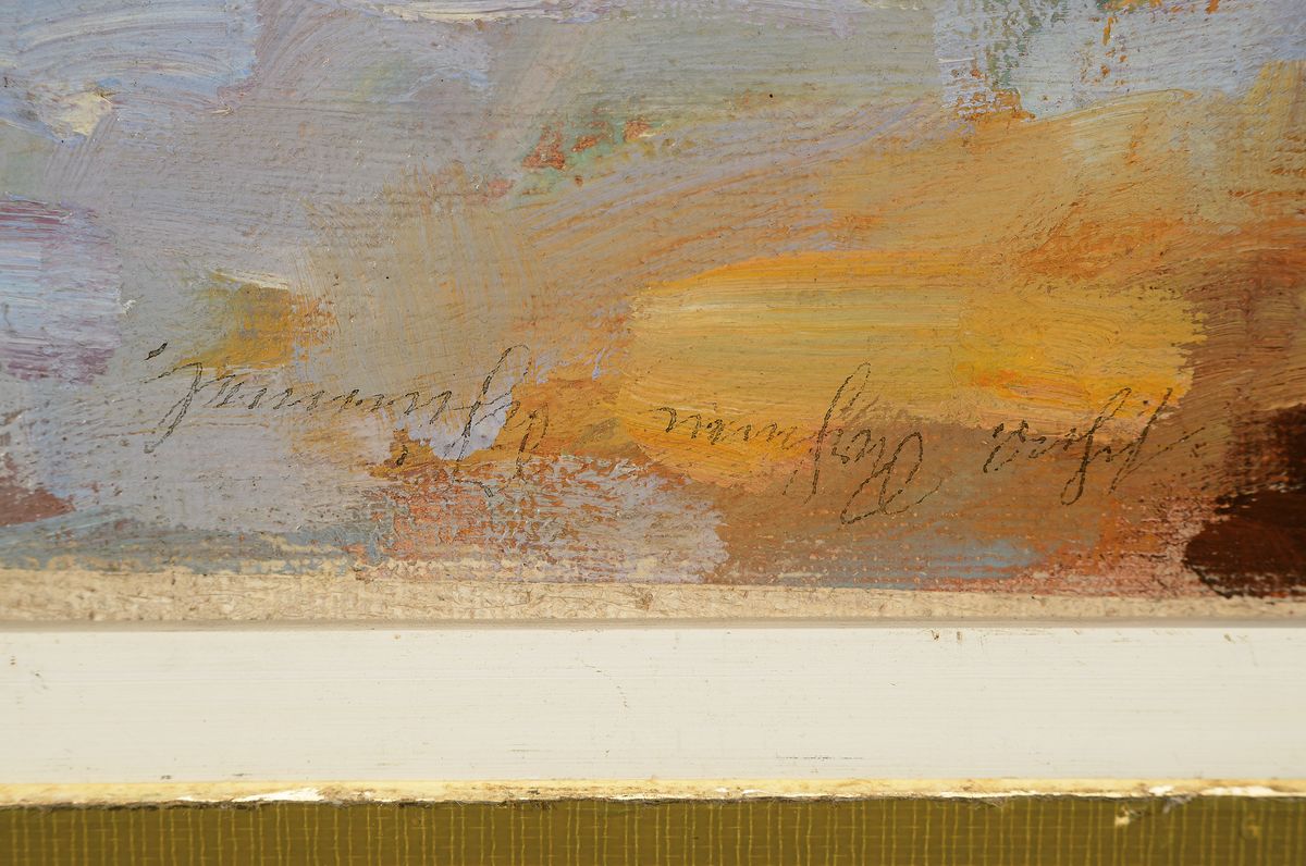 Detail a: Julius Paul Junghanns, 1876 Wien- 1958 Düsseldorf, Schüler von L. Pohle in Dresden und H. v. Zügel in München, seit 1950 Prof. an der Akademie ...