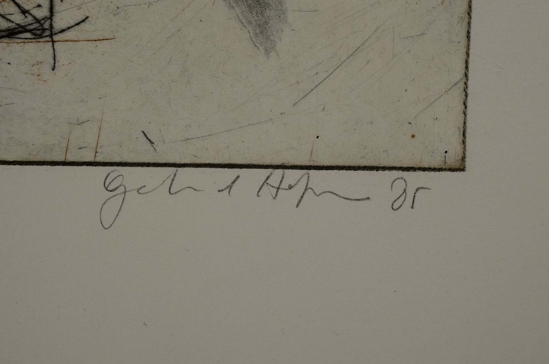 Detail a: Gerhard Hofmann, geb. 1960 in Worms, lebt in Neustadt, Grafiker/Atelier in Neustadt, zahlreiche Ausstellungen, hier: Kind mit Windrad, ...