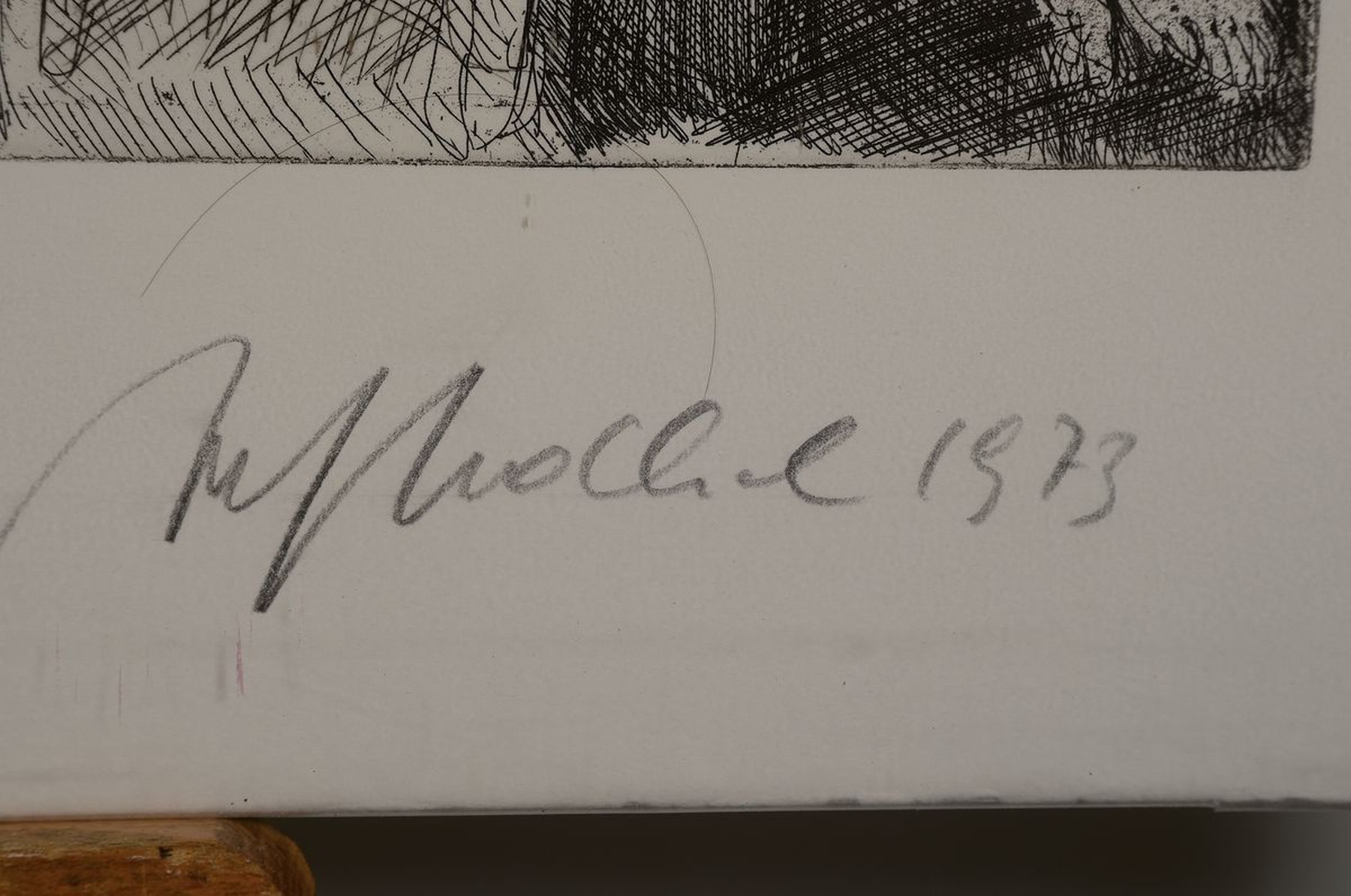 Detail a: Alfred Hrdlicka, 1928 Wien - 2009, Radierung Kampfszene mit Minotaurus, HC, handsigniert und datiert 73, ca. 50 x 69 cm, Blattmaß ca. 63 x 90 cm, ...